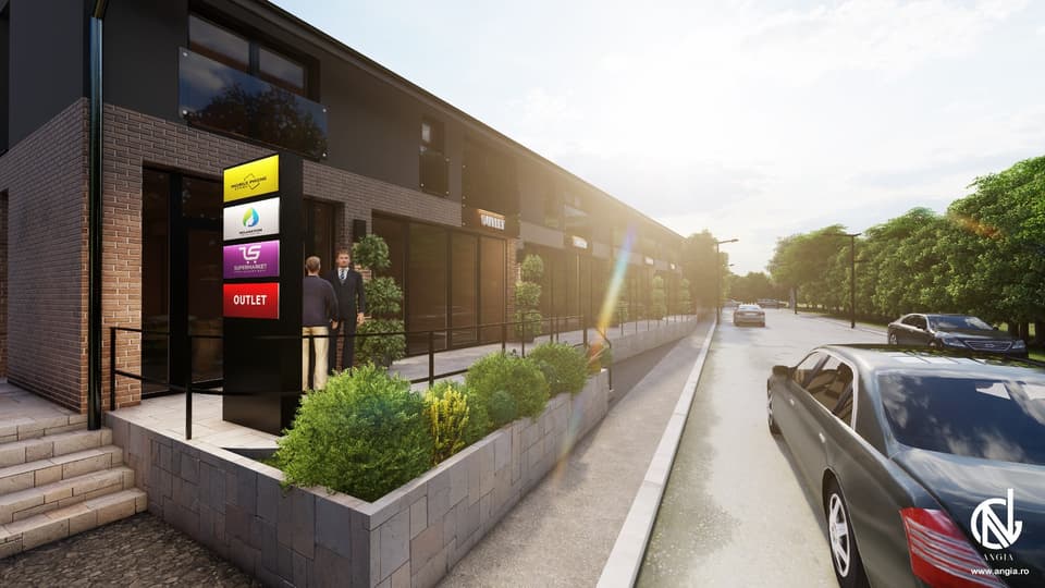 Intrarea principala Arinu Residence Dorohoi